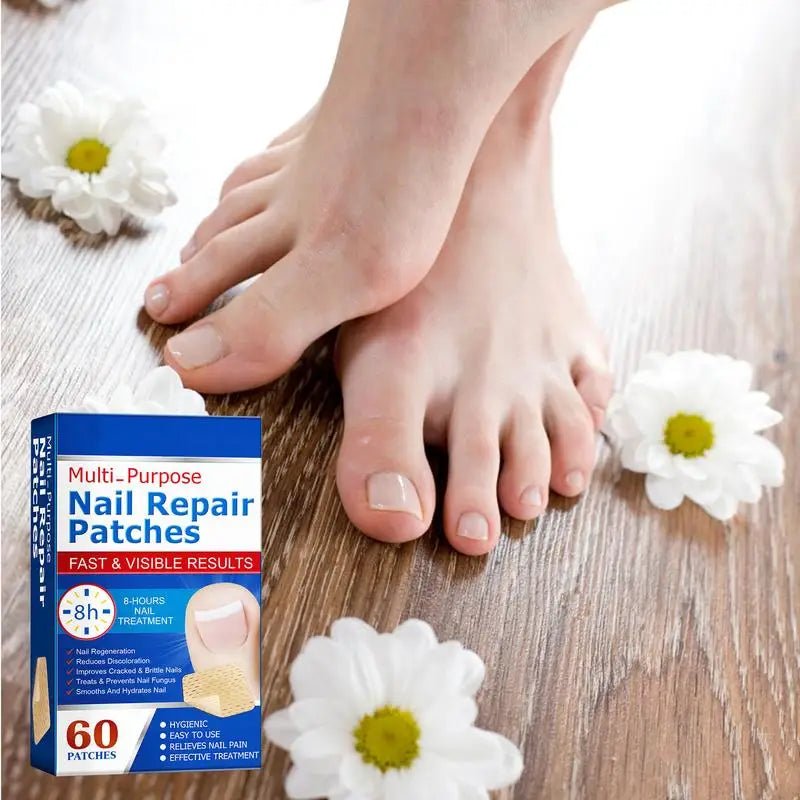 60pcs/set Nail Repair Patches Non Irritating Nail Ingrowning Toenail Corrector Stickers Helps With Cracked Nails - Paola Center