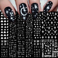 6pcs/set High Gloss Reflective Nail Sticker Gold Silver Aurora Wave Lines 3D Self - Adhesive Nail Art Decal Design Manicure Tool - Paola Center