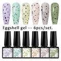 6Pcs/Set Purple Glitter Bright Gel Nail Polish Set Semi Permanent Spring Summer Colors Series Soak Off UV Nail Art Gel Varnish - Paola Center