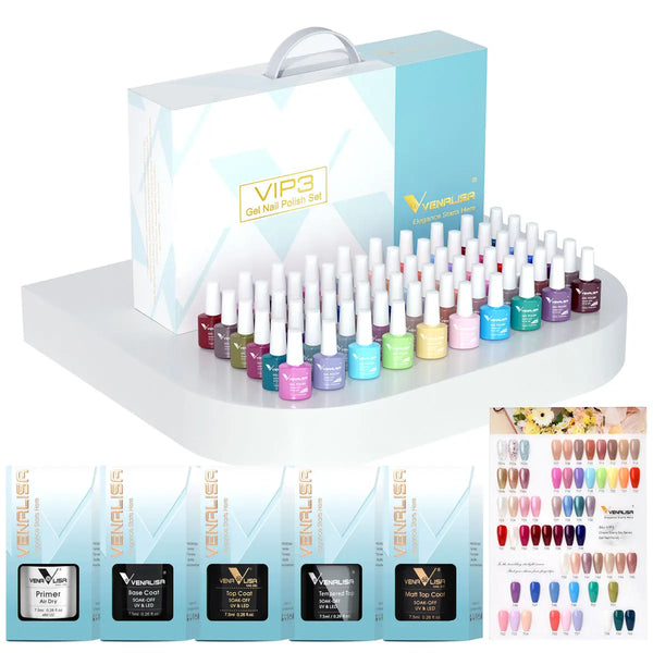 Venalisa Color Gel Nail Polish VIP Kit Full Cover Enamel For Nail Manicure Glitter Sparkle UV Gel Soak Off Nail Gel Polish 7.5ml