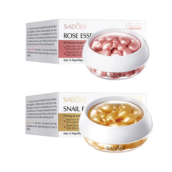 liquid face serum capsule, specifically designed