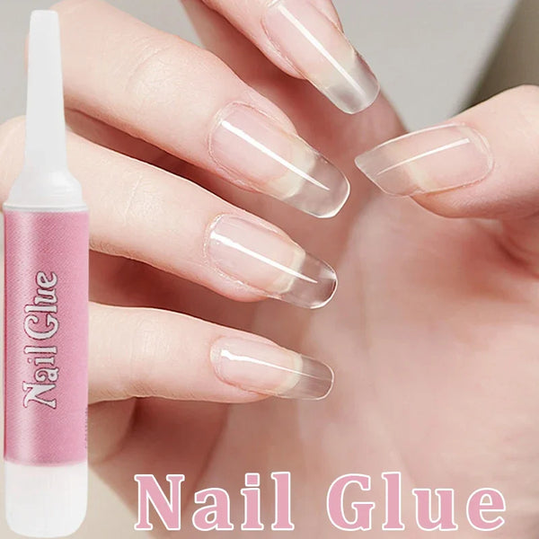 Waterproof Transparent Nail Art Glue – Fast-Dry Acrylic Adhesive for False Nails, Rhinestone Decoration, and Nail Extensions