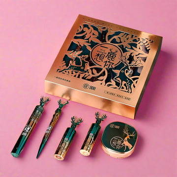 Makeup Gift Set for Women 5pcs Cosmetics Kit Air Cushion BB Cream Lipstick Liquid Eyeliner Pen Mascara Christmas Gift Box