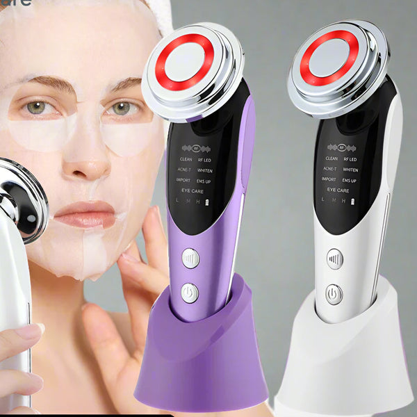 7 in 1 RF EMS Radiofrequency Facial Lifting Mesotherapy Massager Face Skin Rejuvenation Tightening Machine Home Beauty Device