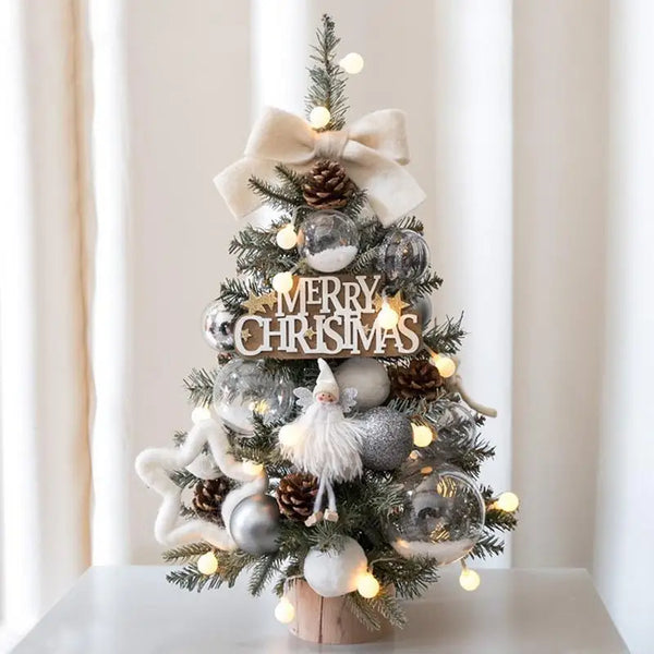 2024 Christmas Tree Tabletop Decoration with Light Xmas Navidad 2025 New Year Party Home Decoration