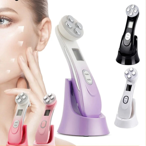 Facial Mesotherapy Electroporation RF Radio Frequency LED Photon Face Lifting Tighten Wrinkle Removal Skin Care Face Massager