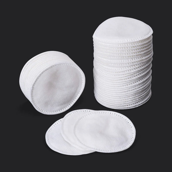 100PCS Disposable Cosmetic Wipes - Soft Round Cotton Pads for Nail Art, Makeup Removal & Daily Facial Cleansing