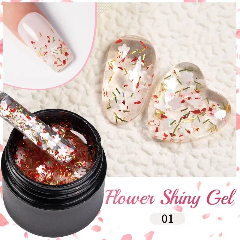BOZLIN Chameleon Flake Gel Nail Polish Spring Color Sparkling Sequins Soak Off UV Glitter Gel Varnish Nail Art Decoration 5ML - Paola Center