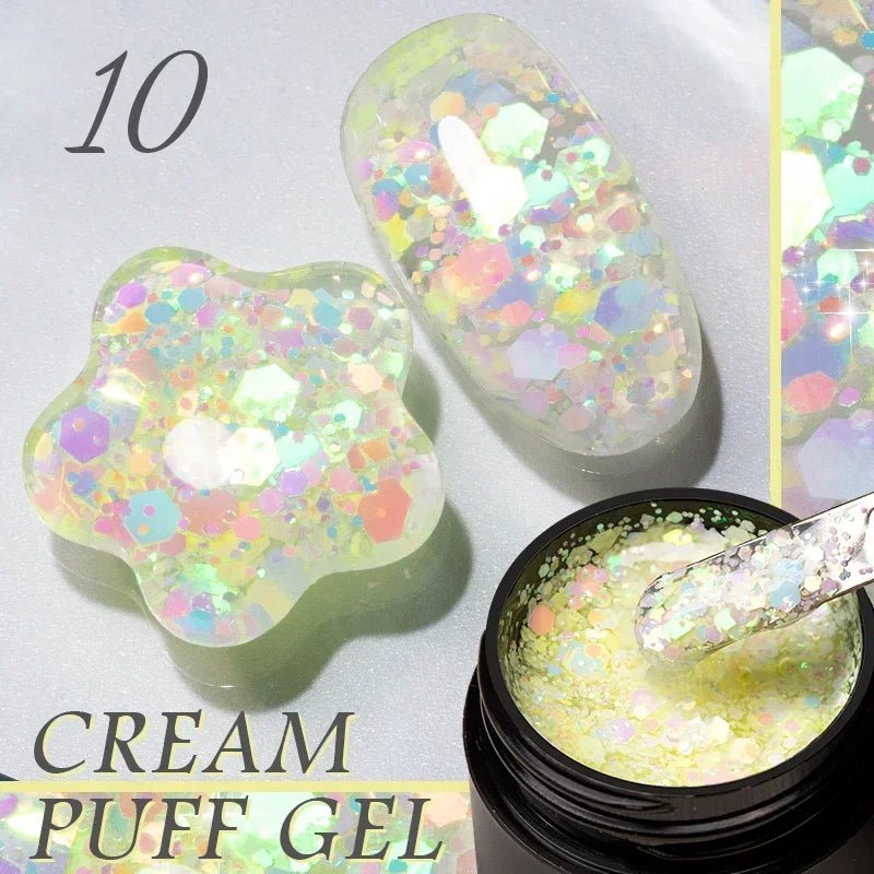 BOZLIN Chameleon Flake Gel Nail Polish Spring Color Sparkling Sequins Soak Off UV Glitter Gel Varnish Nail Art Decoration 5ML - Paola Center