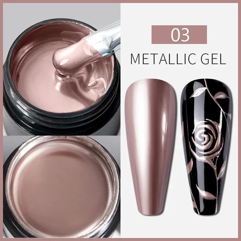 BOZLIN Chameleon Flake Gel Nail Polish Spring Color Sparkling Sequins Soak Off UV Glitter Gel Varnish Nail Art Decoration 5ML - Paola Center