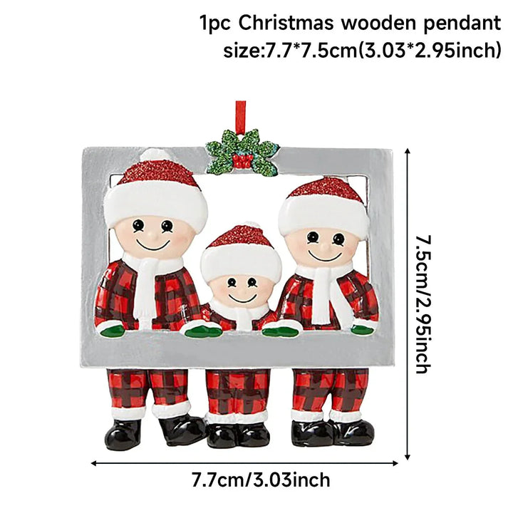 DIY Christmas Family Pendant Merry Christmas Decorations for Home Navidad 2023 Christmas Tree Hanging Ornament New Year 2024 - Verschic Paris