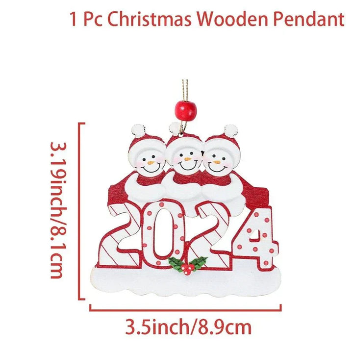 DIY Christmas Family Pendant Merry Christmas Decorations for Home Navidad 2023 Christmas Tree Hanging Ornament New Year 2024 - Verschic Paris