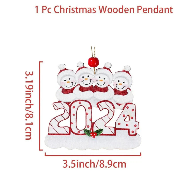 DIY Christmas Family Pendant Merry Christmas Decorations for Home Navidad 2023 Christmas Tree Hanging Ornament New Year 2024 - Verschic Paris