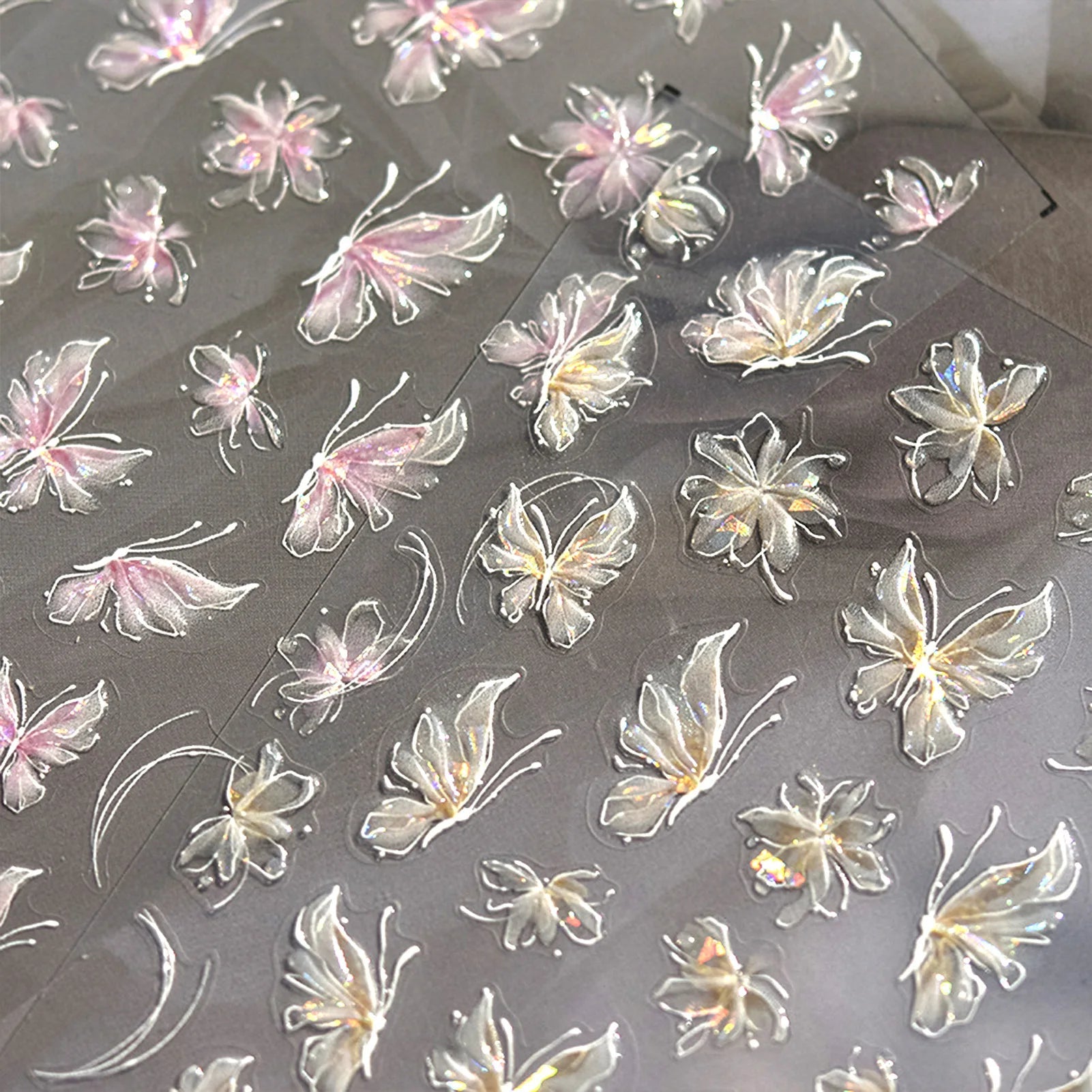 DIY Nail Stickers Fairy Butterfly Nail Art Tips Self - adhesive Butterfly Design Nail Decals for women manicure accessories - Paola Center