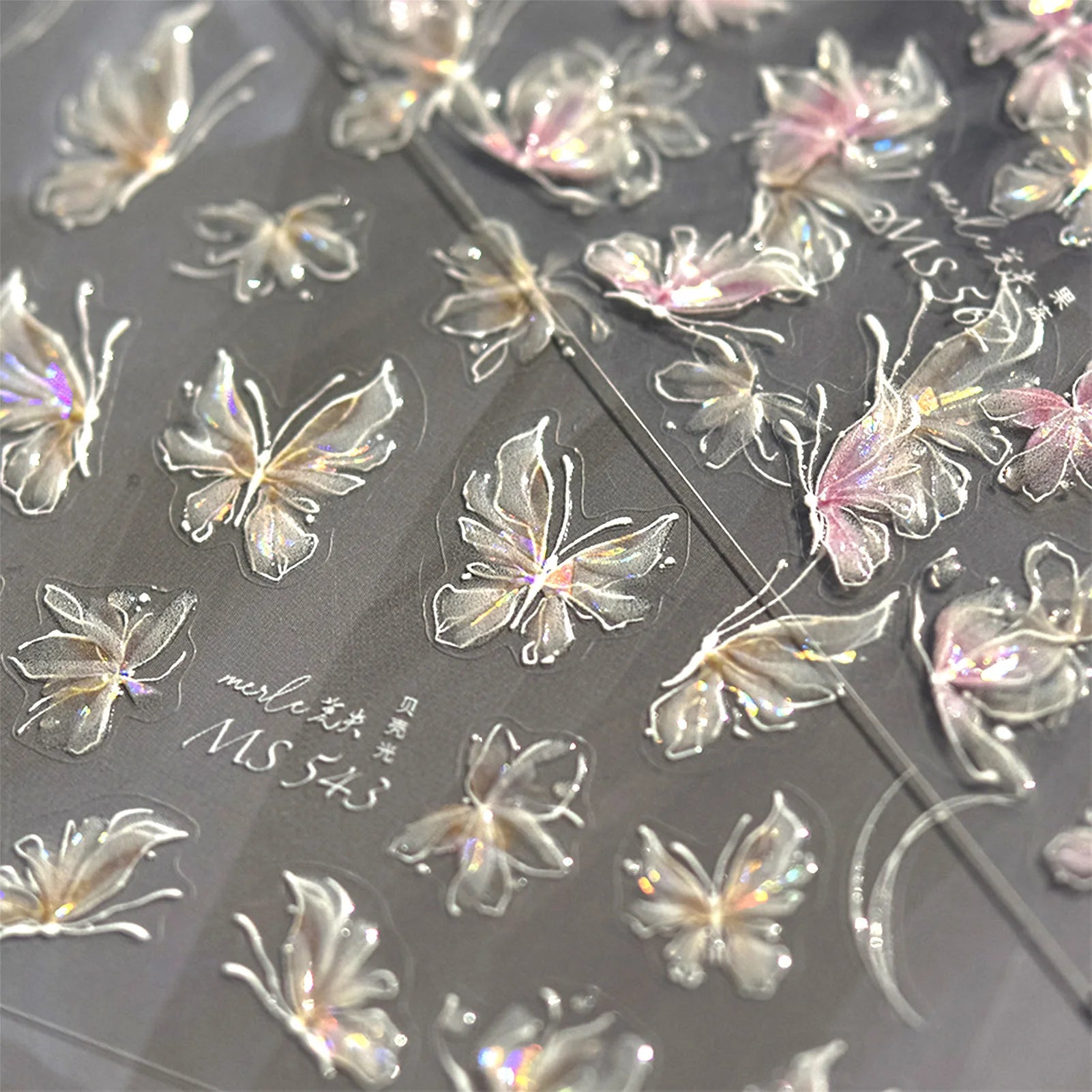 DIY Nail Stickers Fairy Butterfly Nail Art Tips Self - adhesive Butterfly Design Nail Decals for women manicure accessories - Paola Center