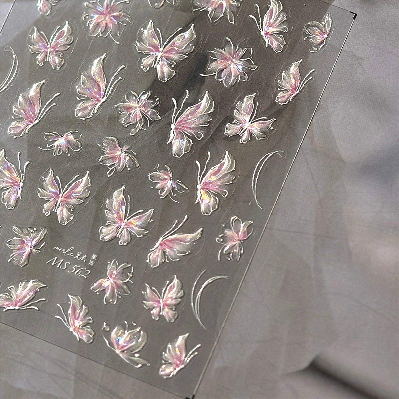 DIY Nail Stickers Fairy Butterfly Nail Art Tips Self - adhesive Butterfly Design Nail Decals for women manicure accessories - Paola Center