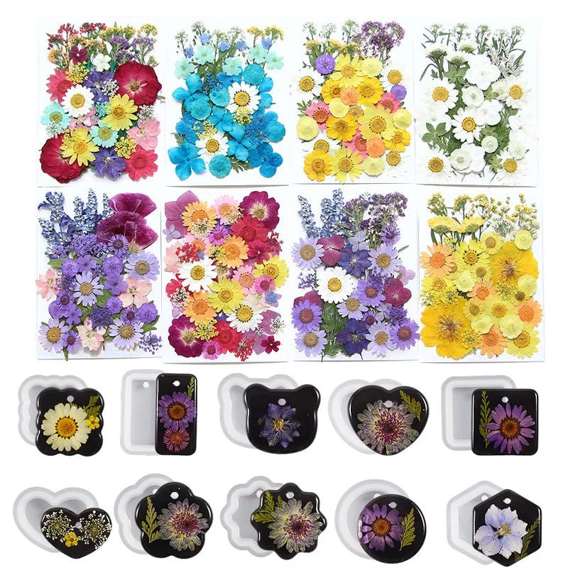 Dried Flowers Real Natural Plant Pressed Flower For Epoxy Resin Filling DIY Keychain Pendant Silicone Mold Jewelry Making Crafts - Paola Center