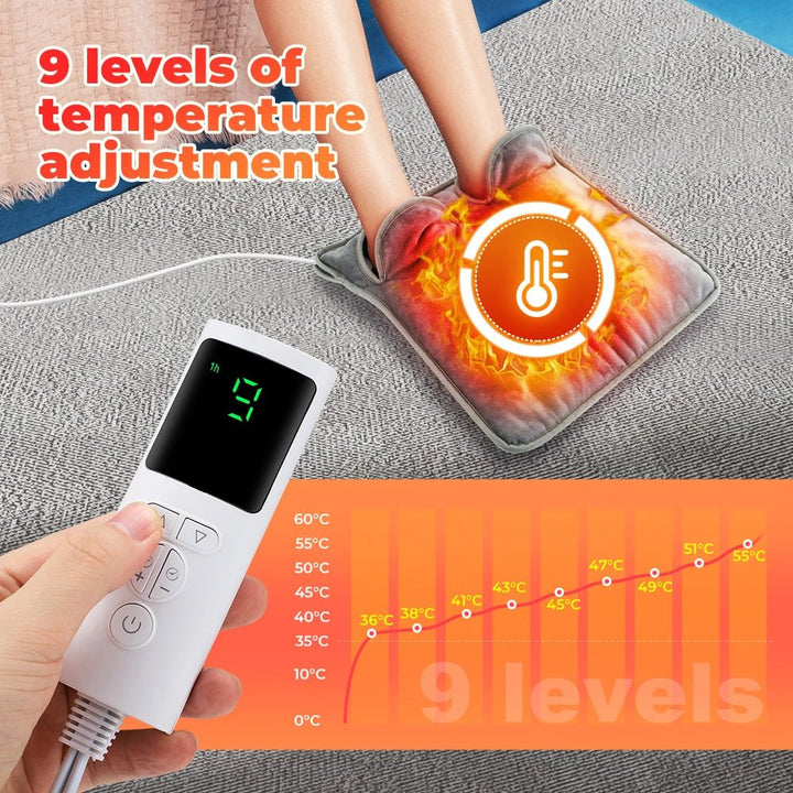 Electric Foot Warmer Heating Pad Soft Plush Washable Portable Winter Heater Thermal Blanket Hand Foot Warming Mat For Bed Sofa - Verschic Paris