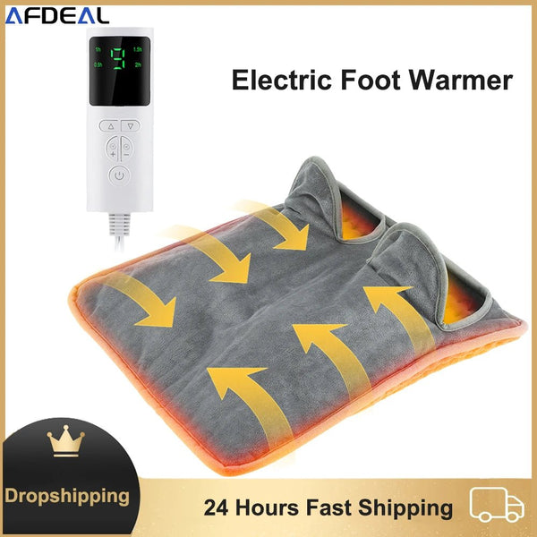 Electric Foot Warmer Heating Pad Soft Plush Washable Portable Winter Heater Thermal Blanket Hand Foot Warming Mat For Bed Sofa - Verschic Paris