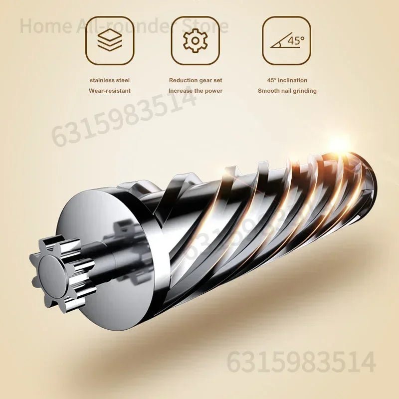 Electric Nail Clipper with LED Light 3 Gears Double - Headed Cute Mango Shape Trimmer and Polisher Baby Toes Nail Clipper - Paola Center