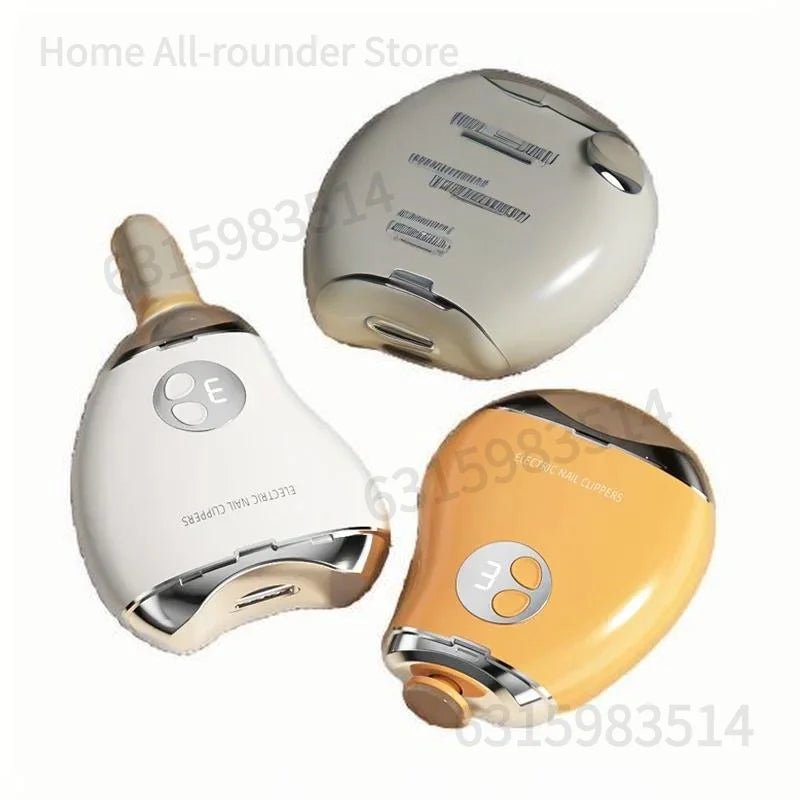 Electric Nail Clipper with LED Light 3 Gears Double - Headed Cute Mango Shape Trimmer and Polisher Baby Toes Nail Clipper - Paola Center
