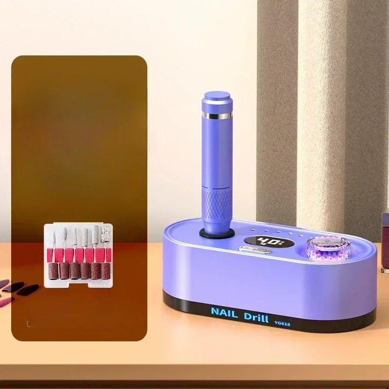 Electric Nail Drill Professional 40000RPM Electric Nail File Kit Nail Drill Machine with LCD Display for Acrylic Gel - Paola Center