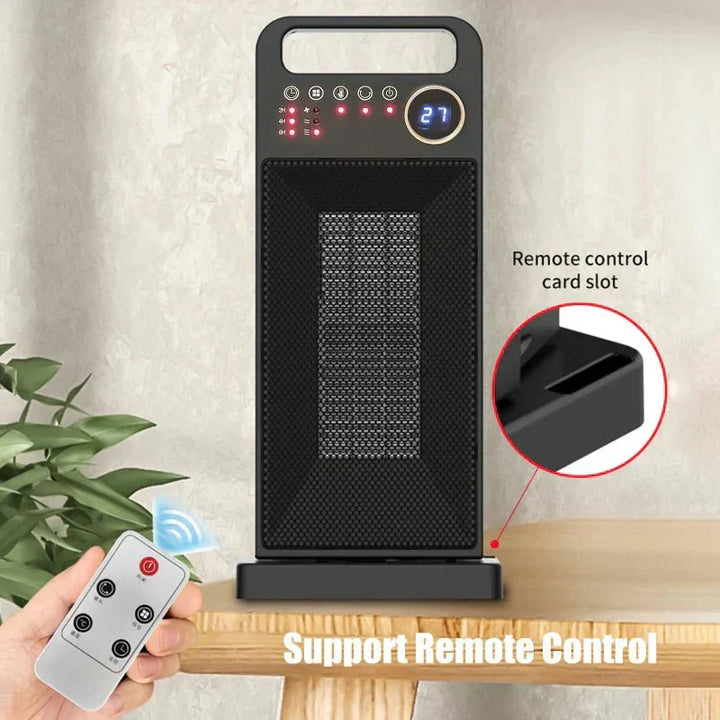 Electric Space Heater With Remote Control Safe Overheat & Tip - over Protection Space Heater PTC Ceramic Heating Heater - Verschic Paris