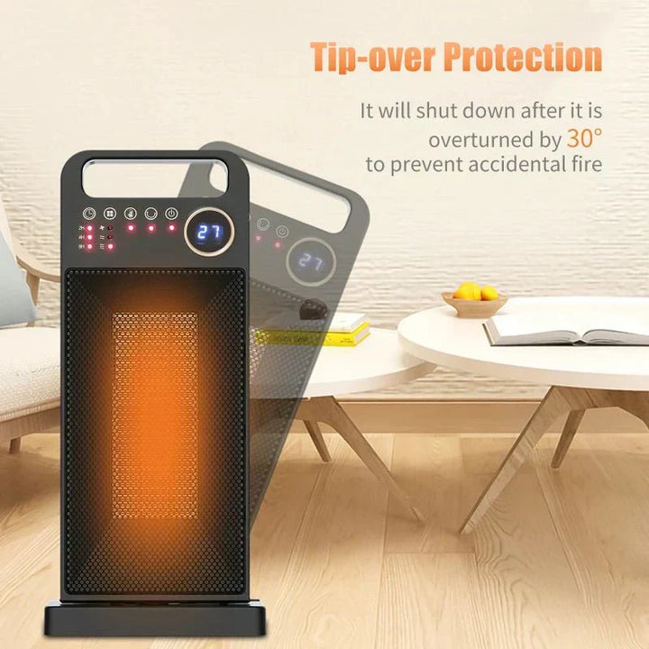 Electric Space Heater With Remote Control Safe Overheat & Tip - over Protection Space Heater PTC Ceramic Heating Heater - Verschic Paris