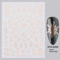 Festive Christmas Self - Adhesive Nail Decal Stickers with Snowflake, Snowman, Santa Claus, Tree, Rose - Golden Winter Nail Art De - Paola Center