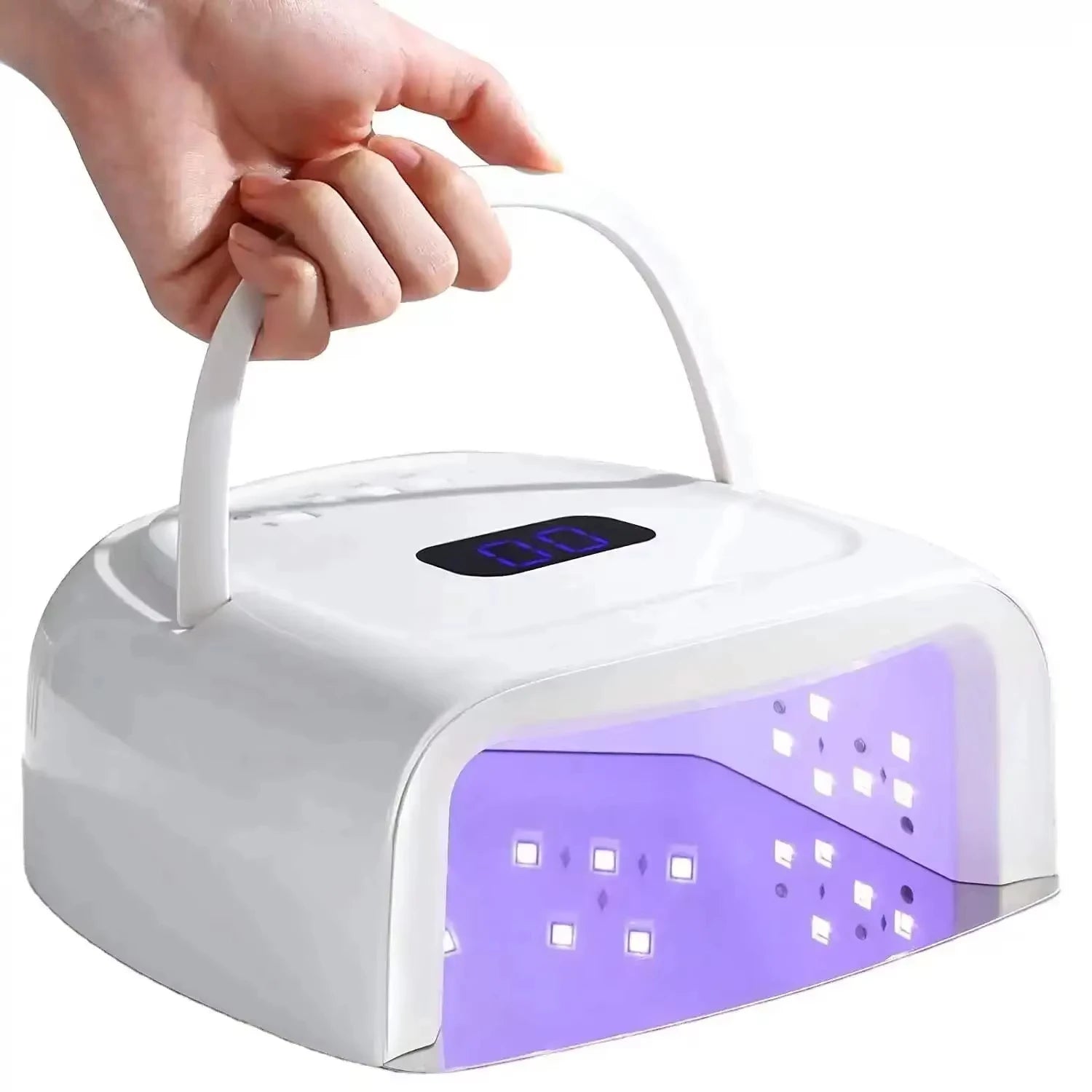 Paola Center rechargeable nail lamp with digital display and handle for nails art drying