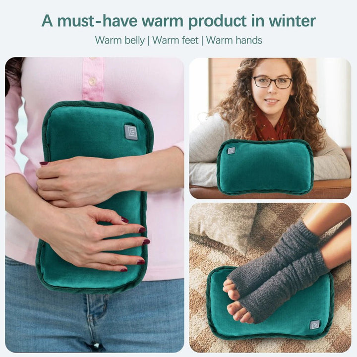 Hand Warmer Electric USB Heater Graphene Heating Flannel Warmer Bag Winter Feet Warm Belly Portable Foldable Office Home - Verschic Paris