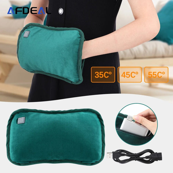 Hand Warmer Electric USB Heater Graphene Heating Flannel Warmer Bag Winter Feet Warm Belly Portable Foldable Office Home - Verschic Paris