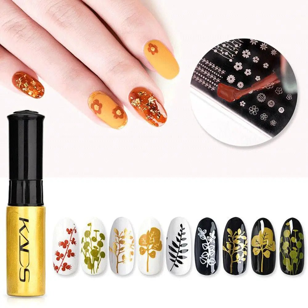 KADS 41pcs Nail Stamping Polish Set Nail Art Stamp Plate Printing Lacquer 7ml DIY Nail Art Polish for Nails Manicure Varnish - Paola Center