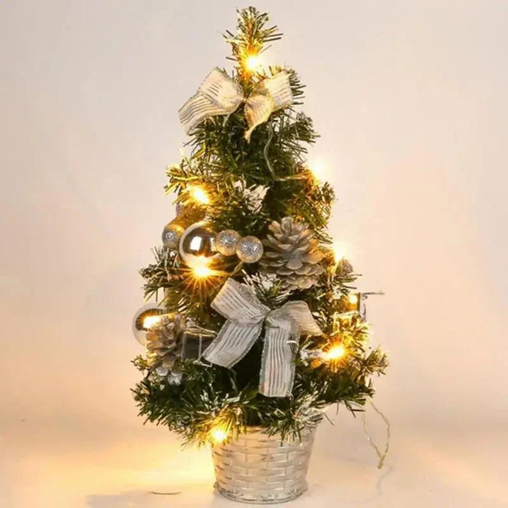 LED Mini Christmas Tree Small Christmas Tree With Lights Home Decoration Tabletop Centerpiece Xmas Tree Decoration New Year Gift - Verschic Paris