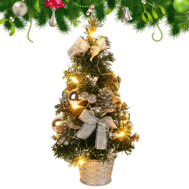 LED Mini Christmas Tree Small Christmas Tree With Lights Home Decoration Tabletop Centerpiece Xmas Tree Decoration New Year Gift - Verschic Paris