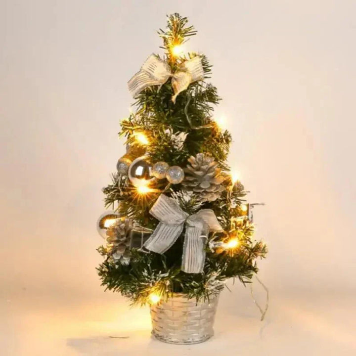 LED Mini Christmas Tree Small Christmas Tree With Lights Home Decoration Tabletop Centerpiece Xmas Tree Decoration New Year Gift - Verschic Paris