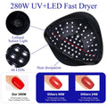 LED Nail Lamp X11 Smart Sensor Gel Dryer Machine,Fast Curing 30s for Professional Salon&Home Use Portable Nail Equipment - Paola Center