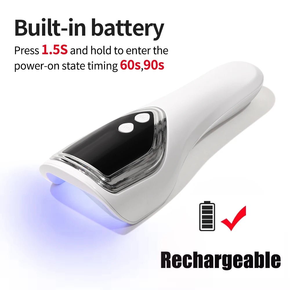 LINMANDA Handheld UV LED Nail Lamp USB Rechargeable Mini Manicure Lamp Nail Dryer With 5 Lamp Beads Quick Drying Gel Nail Polish - Paola Center