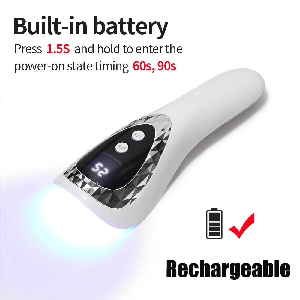 LINMANDA Handheld UV LED Nail Lamp USB Rechargeable Mini Manicure Lamp Nail Dryer With 5 Lamp Beads Quick Drying Gel Nail Polish - Paola Center
