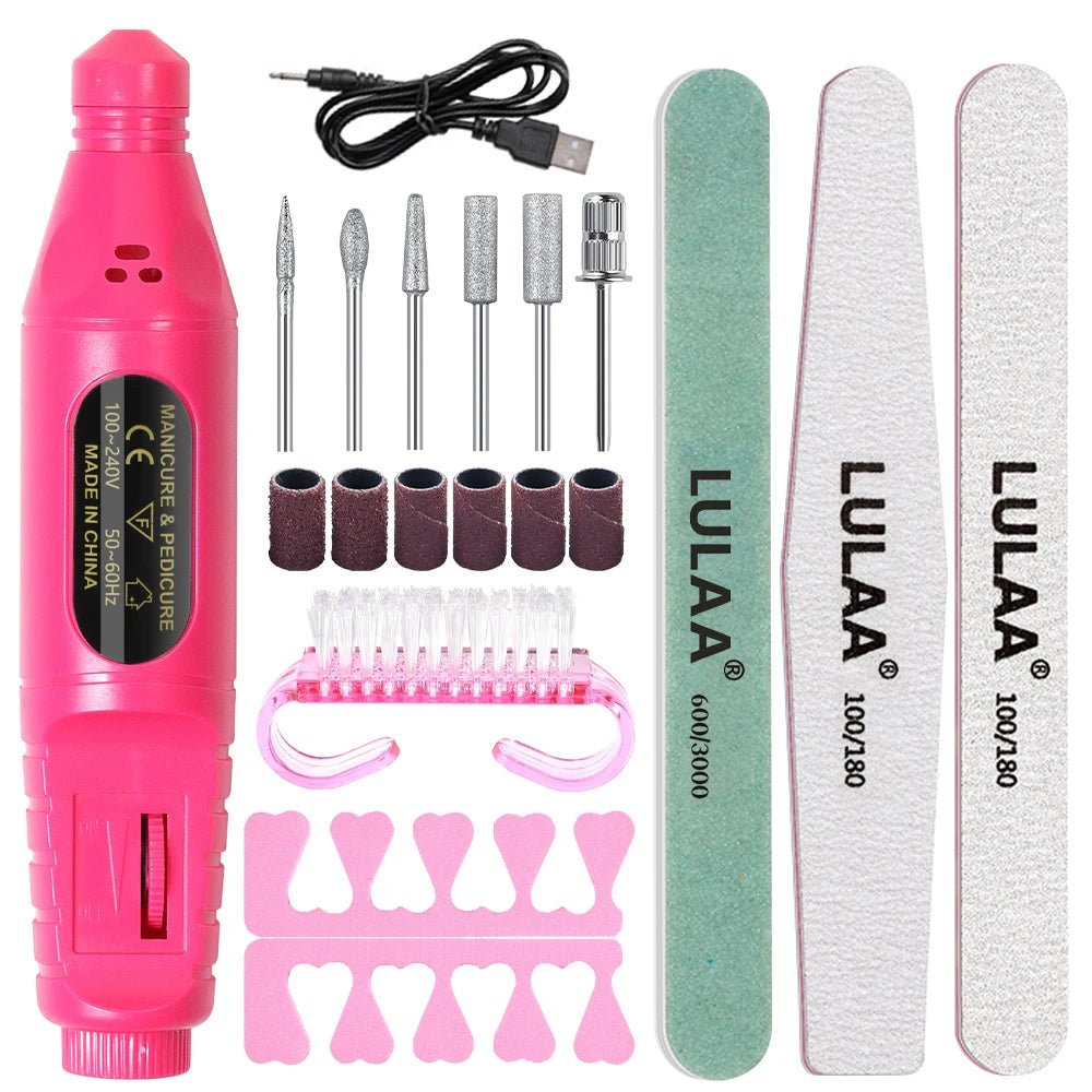 LINMANDA Manicure UV LED Lamp Kit Set UV Lamp and 20000RPM Nail Drill Machine Kit and Remove Dead Skin Manicure Tools Set - Paola Center