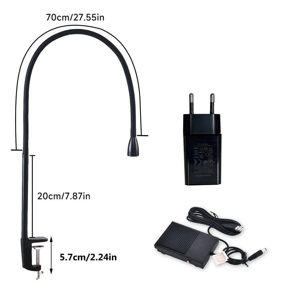 Luxury nails lamp by Paola Center with adjustable arm and power adapter for fancy nails at home