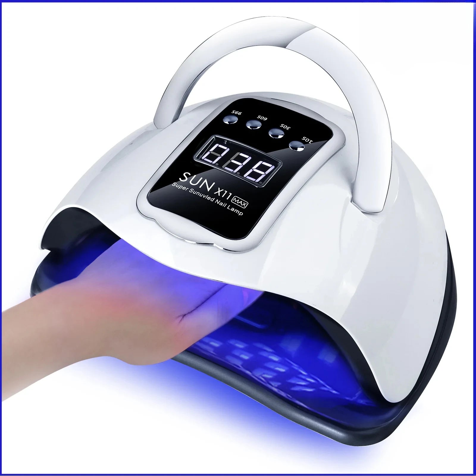 SUN X11 UV LED Nail Lamp for drying luxury nails, ideal for Hailey Bieber nails and nail art supplies