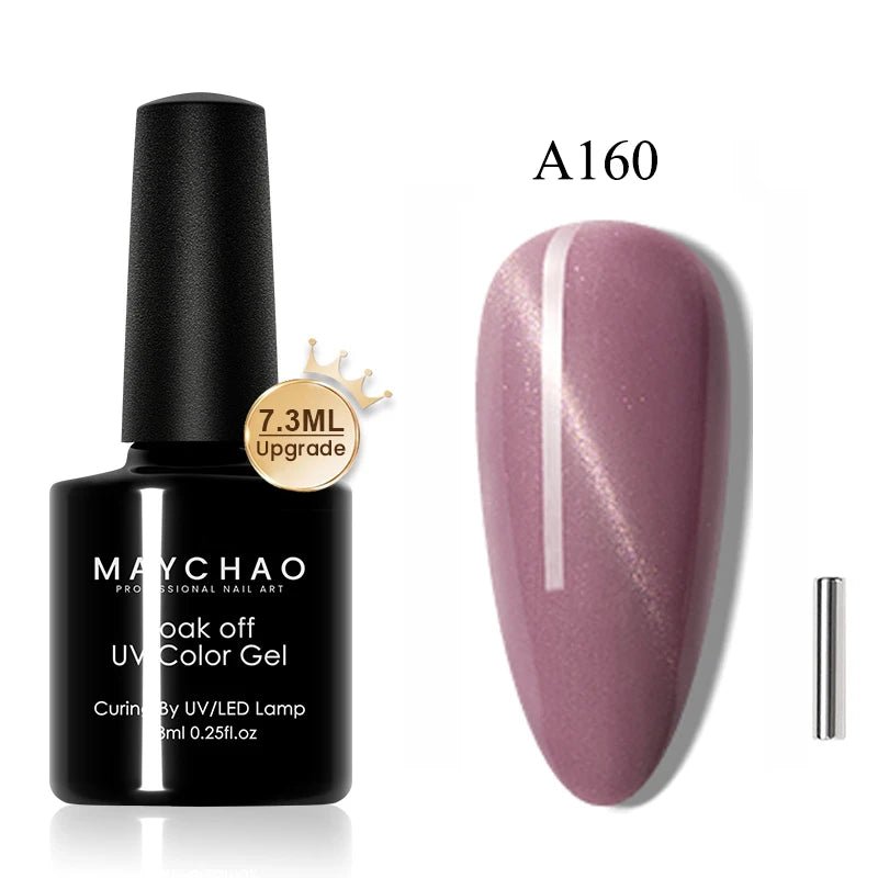 MAYCHAO 12ML Cat Eye Gel Nail Polish With Magnet Soak off UV Holographic Magnetic Rainbow Gel Polish for Nail Art DIY Manicure - Paola Center