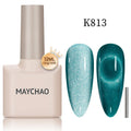 MAYCHAO 12ML Cat Eye Gel Nail Polish With Magnet Soak off UV Holographic Magnetic Rainbow Gel Polish for Nail Art DIY Manicure - Paola Center