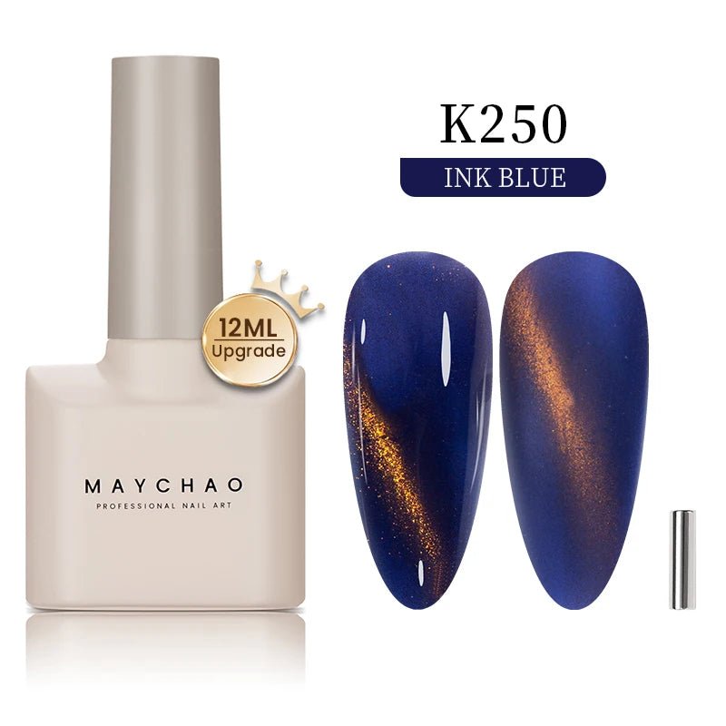MAYCHAO 12ML Cat Eye Gel Nail Polish With Magnet Soak off UV Holographic Magnetic Rainbow Gel Polish for Nail Art DIY Manicure - Paola Center