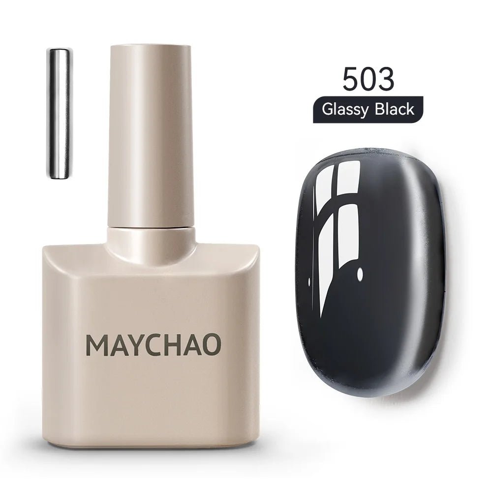 MAYCHAO 12ML Cat Eye Gel Nail Polish With Magnet Soak off UV Holographic Magnetic Rainbow Gel Polish for Nail Art DIY Manicure - Paola Center