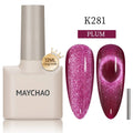 MAYCHAO 12ML Cat Eye Gel Nail Polish With Magnet Soak off UV Holographic Magnetic Rainbow Gel Polish for Nail Art DIY Manicure - Paola Center