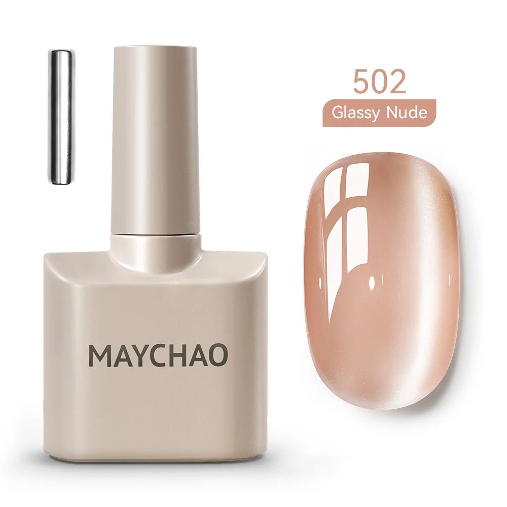 MAYCHAO 12ML Cat Eye Gel Nail Polish With Magnet Soak off UV Holographic Magnetic Rainbow Gel Polish for Nail Art DIY Manicure - Paola Center