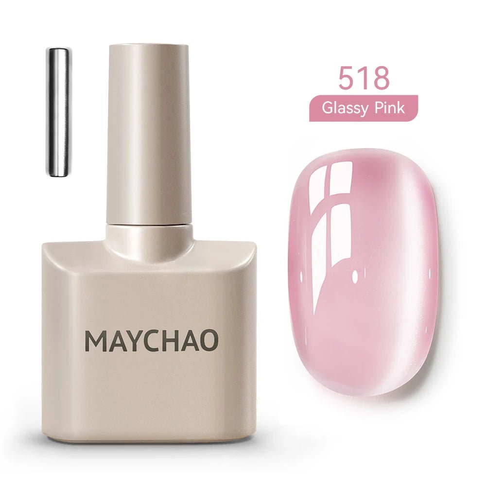 MAYCHAO 12ML Cat Eye Gel Nail Polish With Magnet Soak off UV Holographic Magnetic Rainbow Gel Polish for Nail Art DIY Manicure - Paola Center