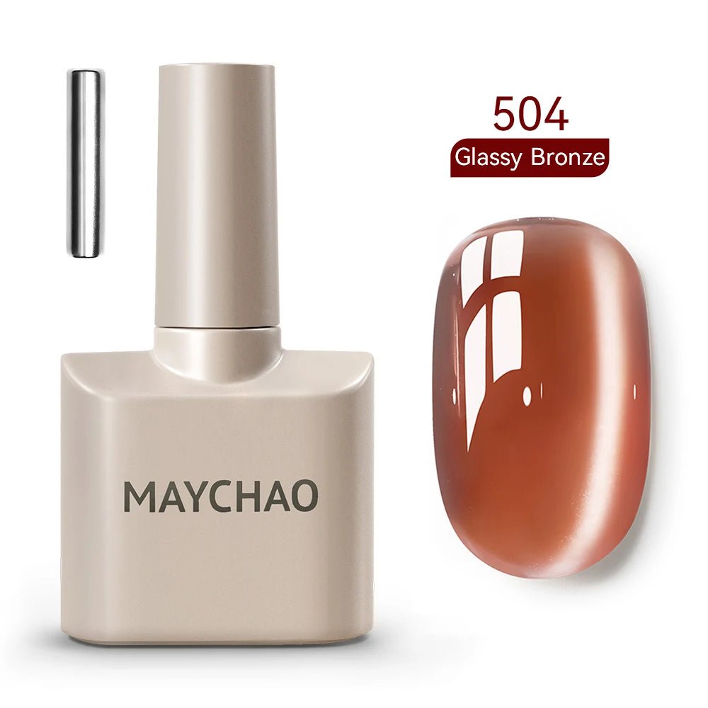 MAYCHAO 12ML Cat Eye Gel Nail Polish With Magnet Soak off UV Holographic Magnetic Rainbow Gel Polish for Nail Art DIY Manicure - Paola Center